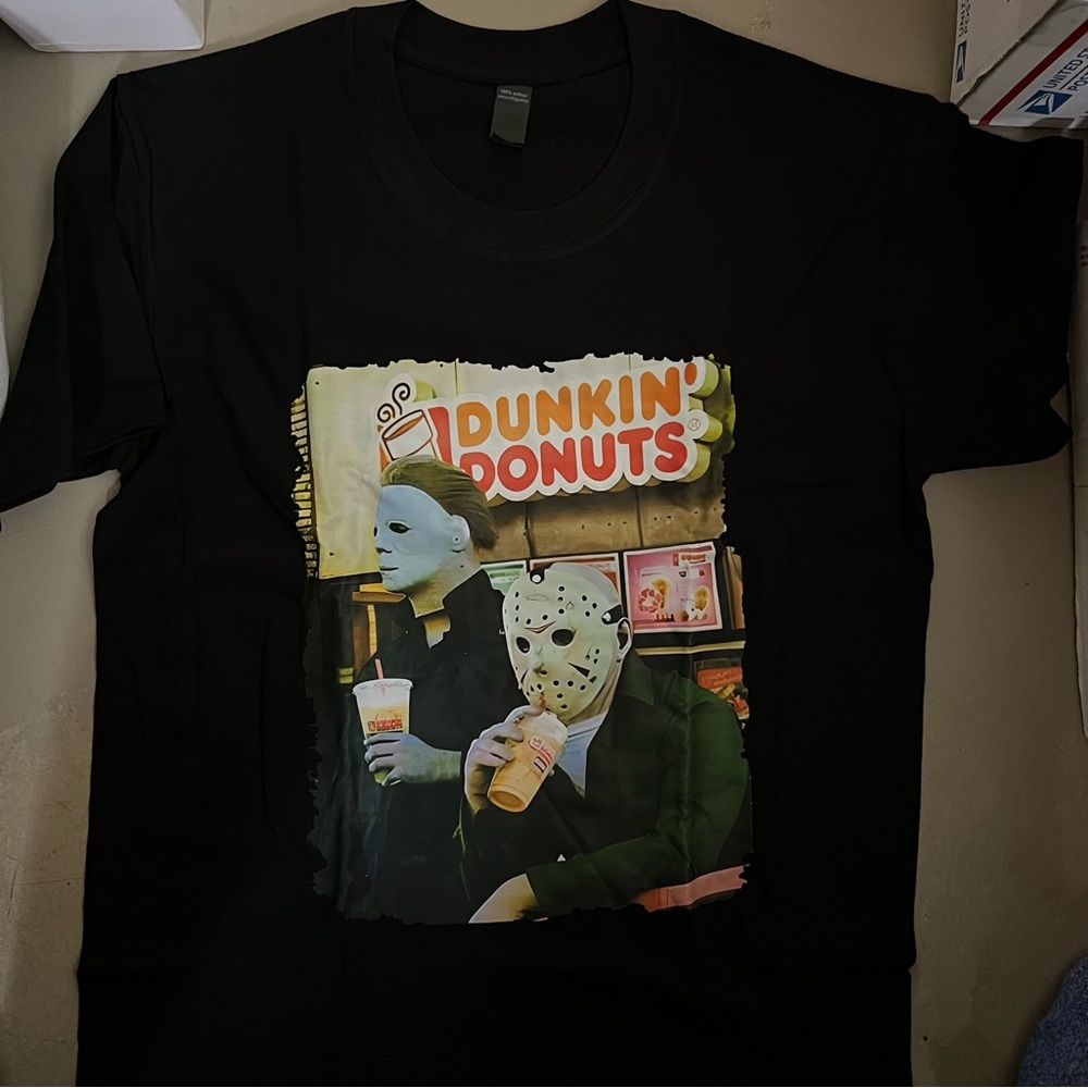 Jason/Michael Getting Dunks! Black Graphic T-Shirt